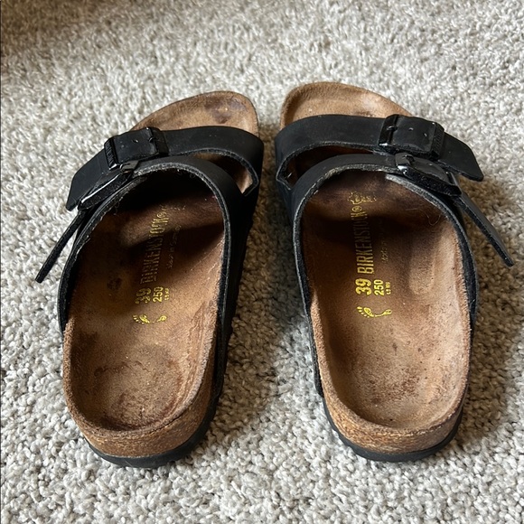 Birkenstock Black Sandals with Contoured Cork Footbed - Picture 3 of 5